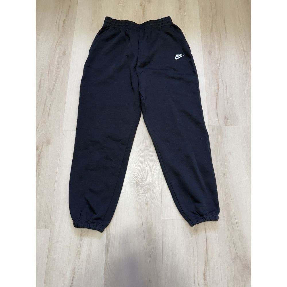 Youth XL Cuffed Nike Sweatpants Loose Fit Taper Leg Regular Length Black 16-18